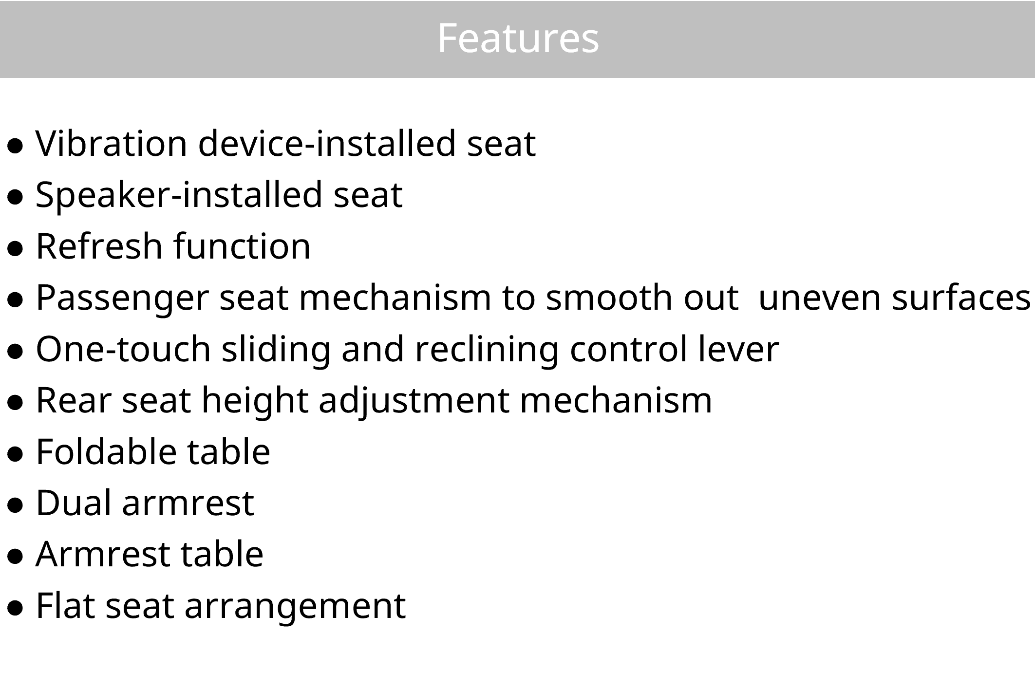 Description of on-board functions